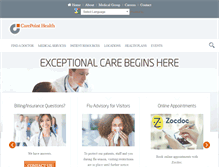 Tablet Screenshot of carepointhealth.org